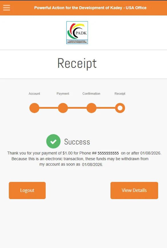donation flow 5 of 5